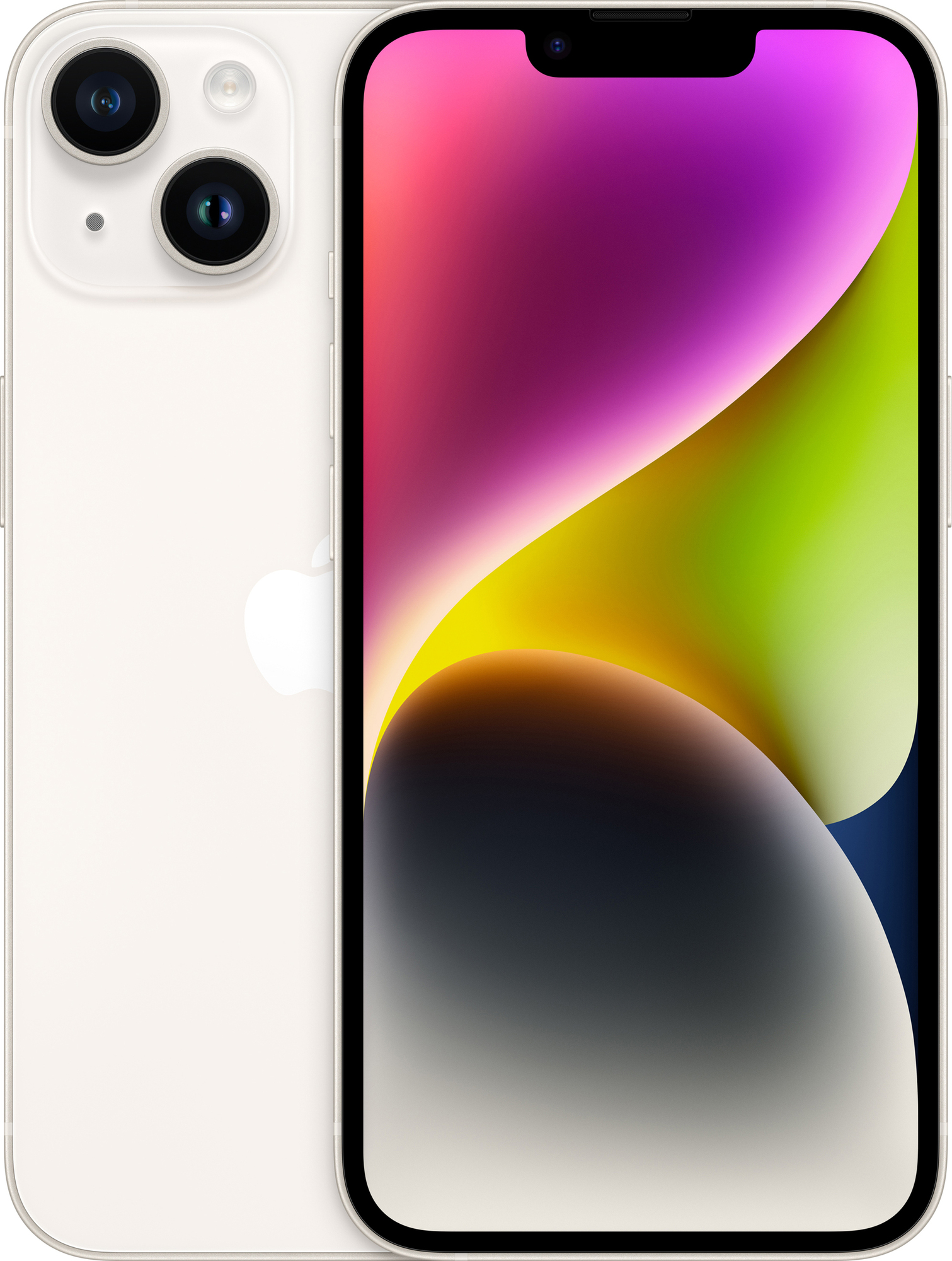 White iPhone 14 smartphone