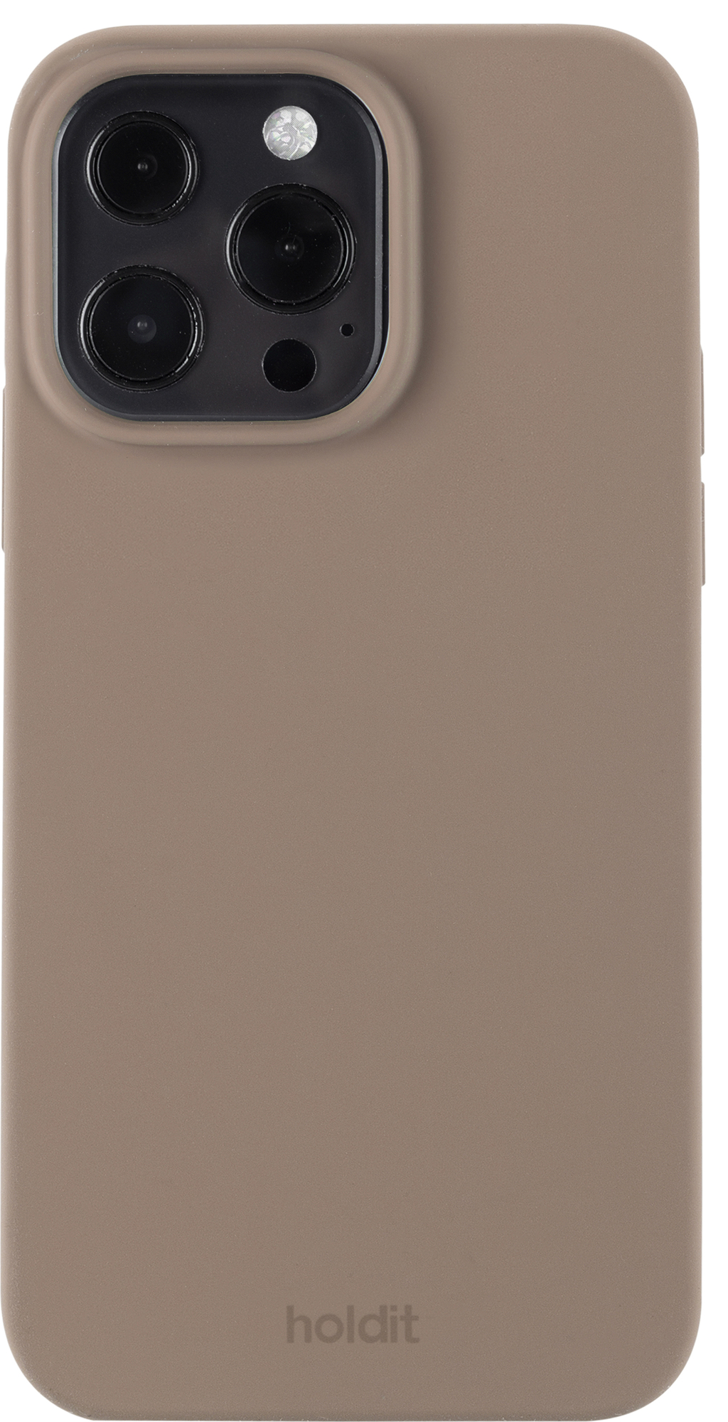 holdit Custodia in silicone per iPhone 14 Pro, 0,8 mm, ultra sottile, in silicone, alla moda, sottile, con protezione completa (bordo rialzato per protezione della fotocamera), colore grigio