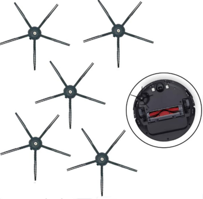 Set 5 spazzole laterali in silicone morbido a 5 bracci per Roborock S5/S6/T6 /E2/E35 - Pulizia efficiente e duratura | Leroy Merlin