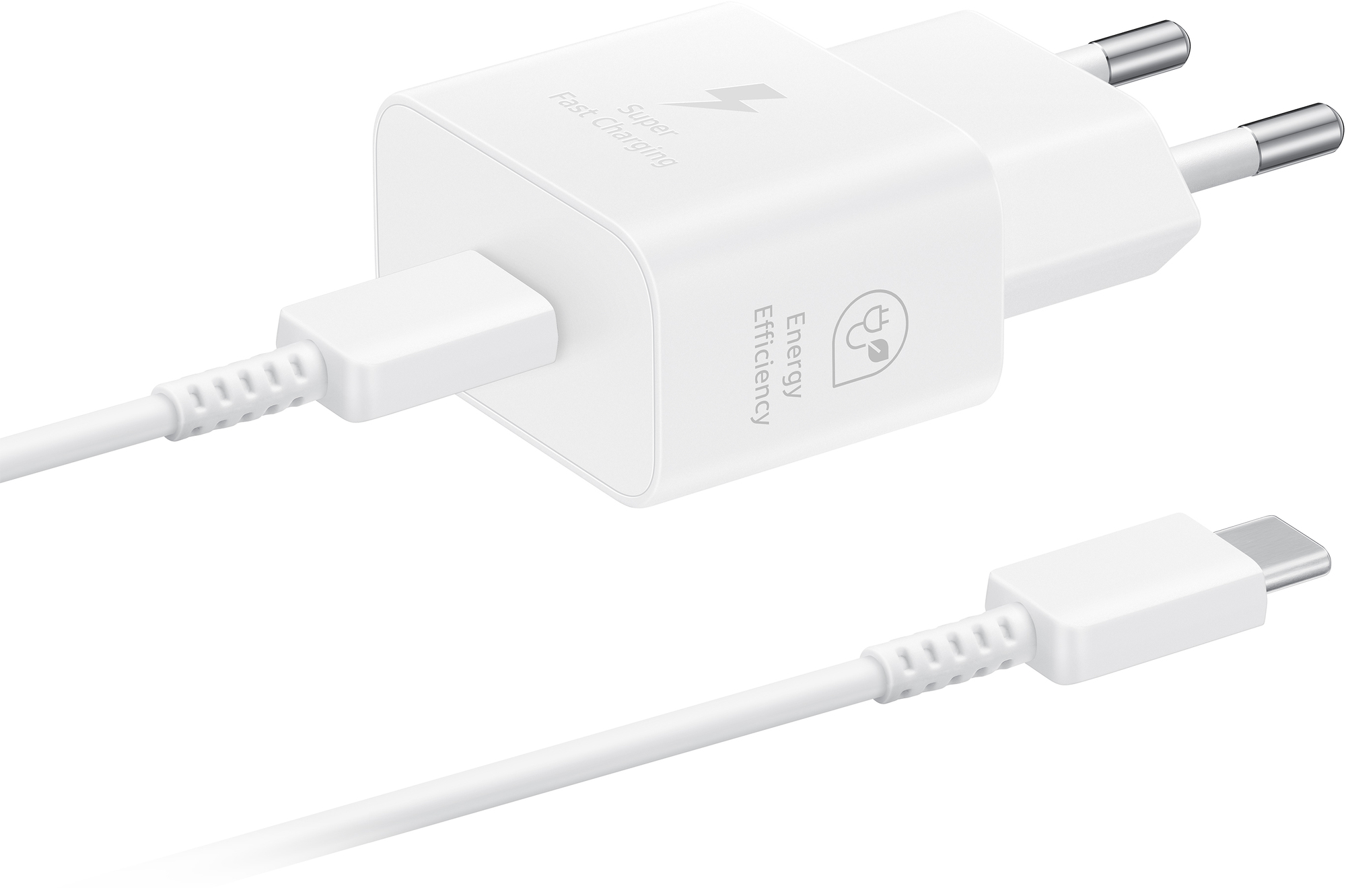 Samsung USB-C 25W laddare med kabel (vit) - Elgiganten - Elgiganten