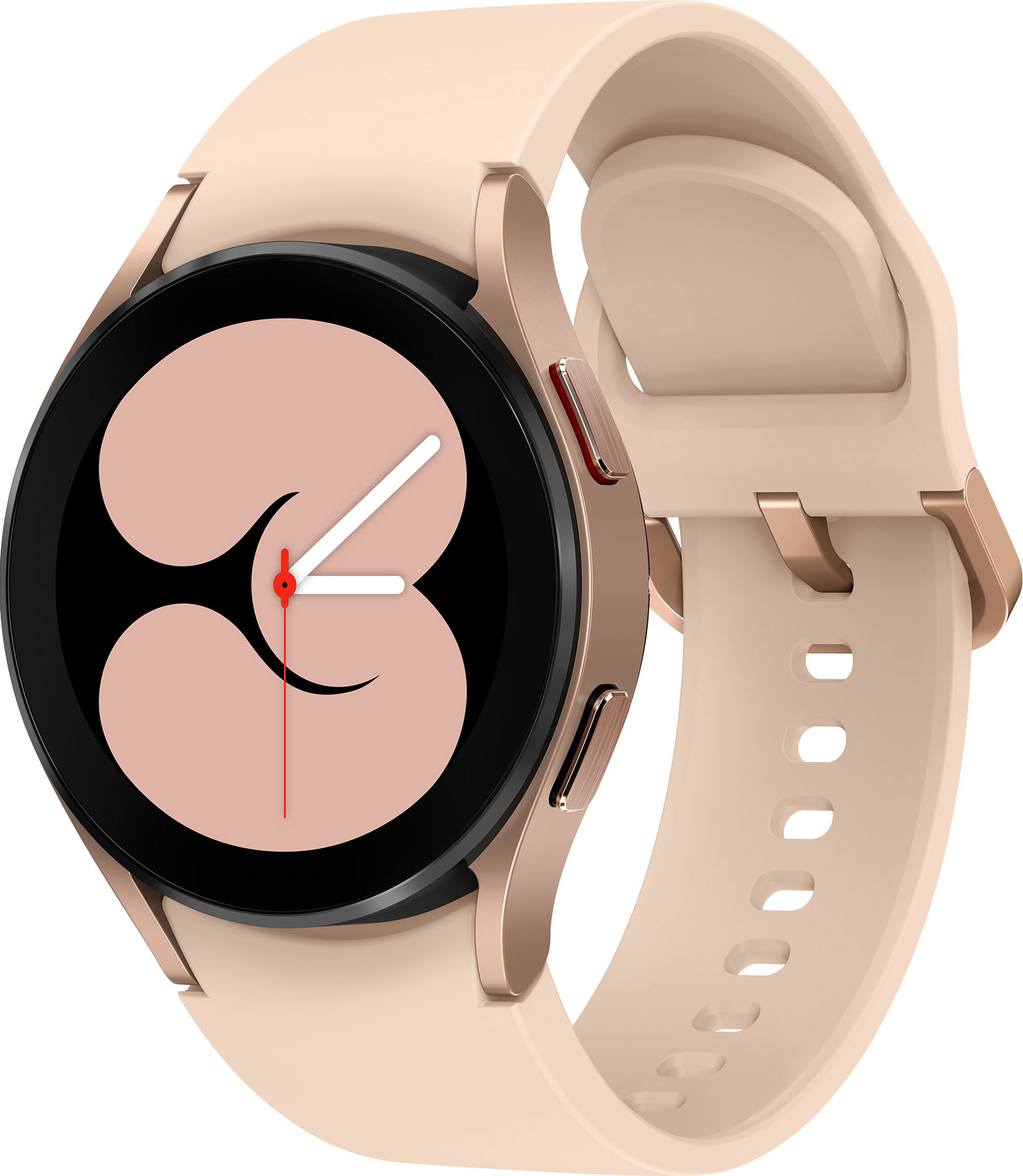 Pink leather watch strap