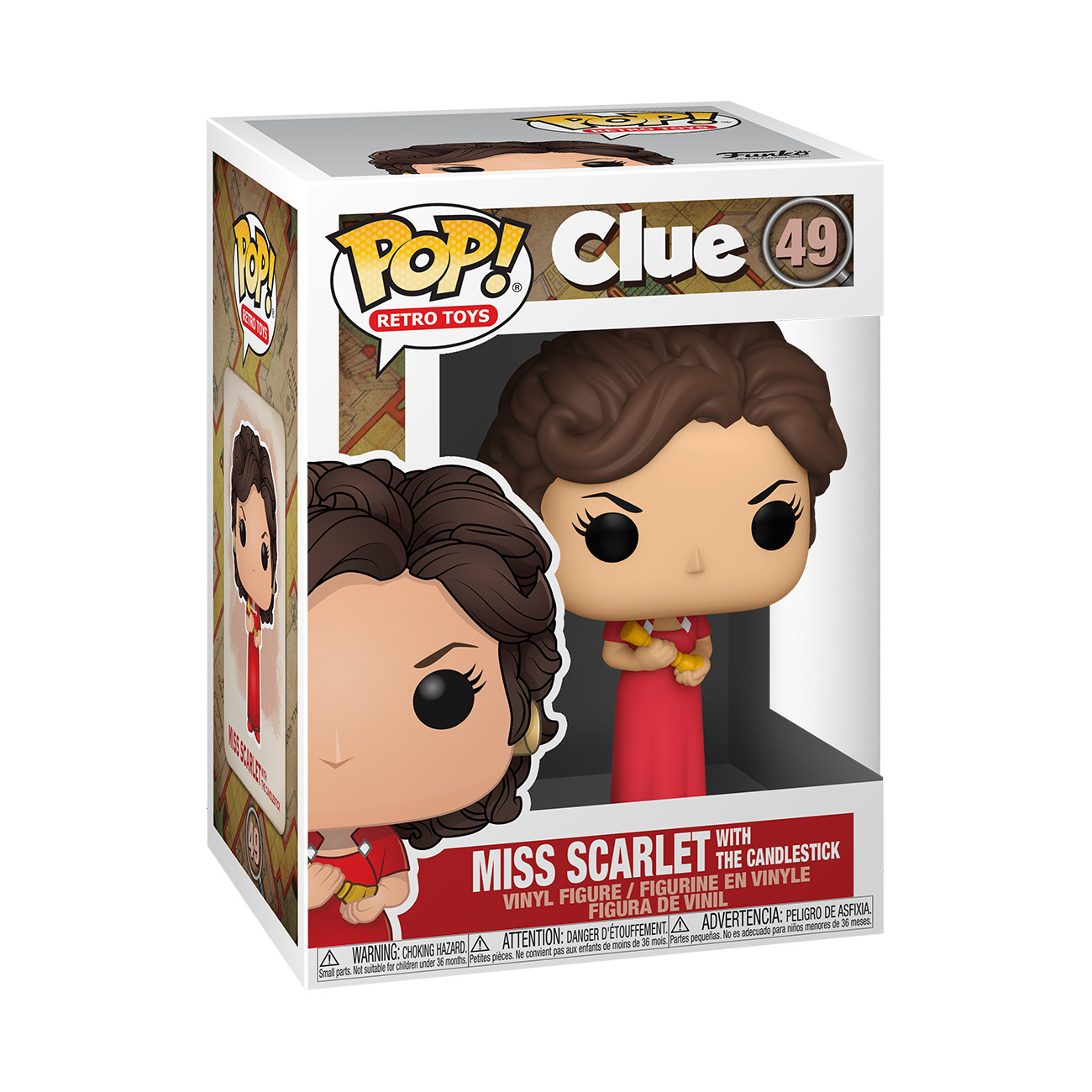 POP Vinyl: Clue- Miss Scarlet w/Candlestick - Elkjøp | Elkjøp