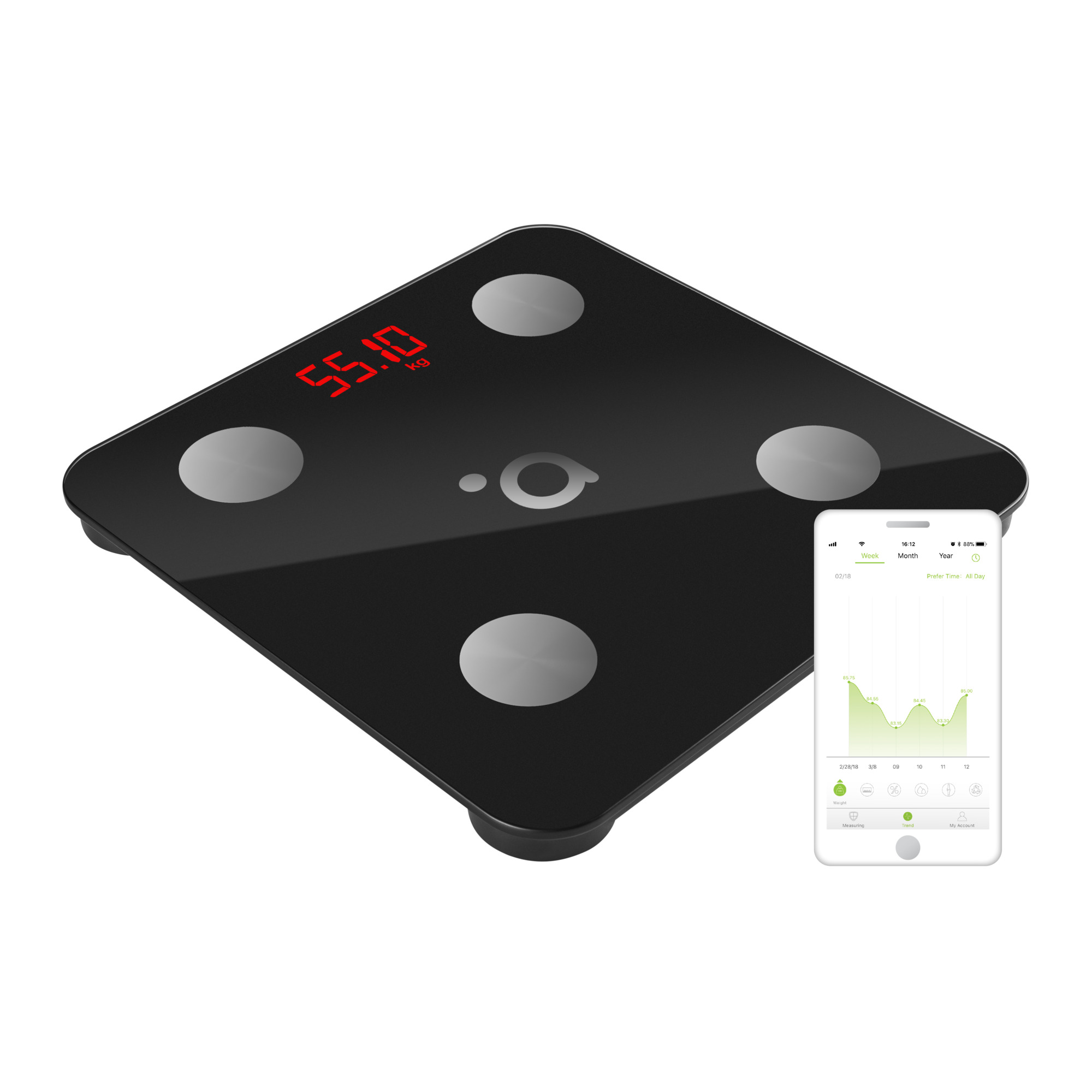 Acme Smart Scale SC103 Maxvikt (kapacitet) 180 kg, Body Mass Index (BM ...
