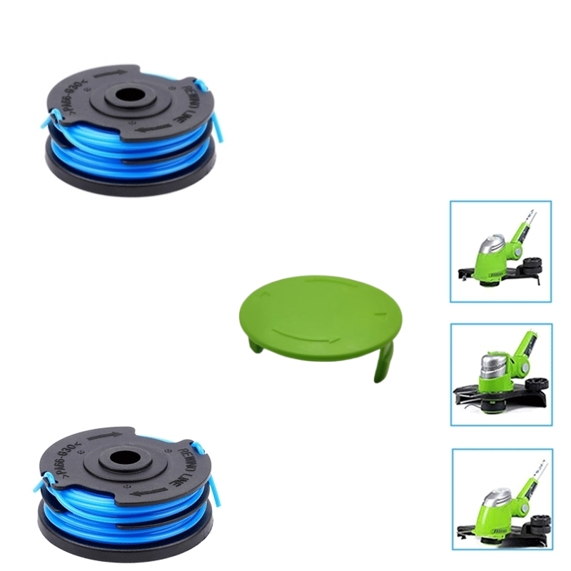 Tappi Bobina Ricambio Per Tagliaerba Greenworks 40V | Set Da 3 Pezzi | Compatibile Con Modelli G40LT E Serie 2101507 - Foto 2