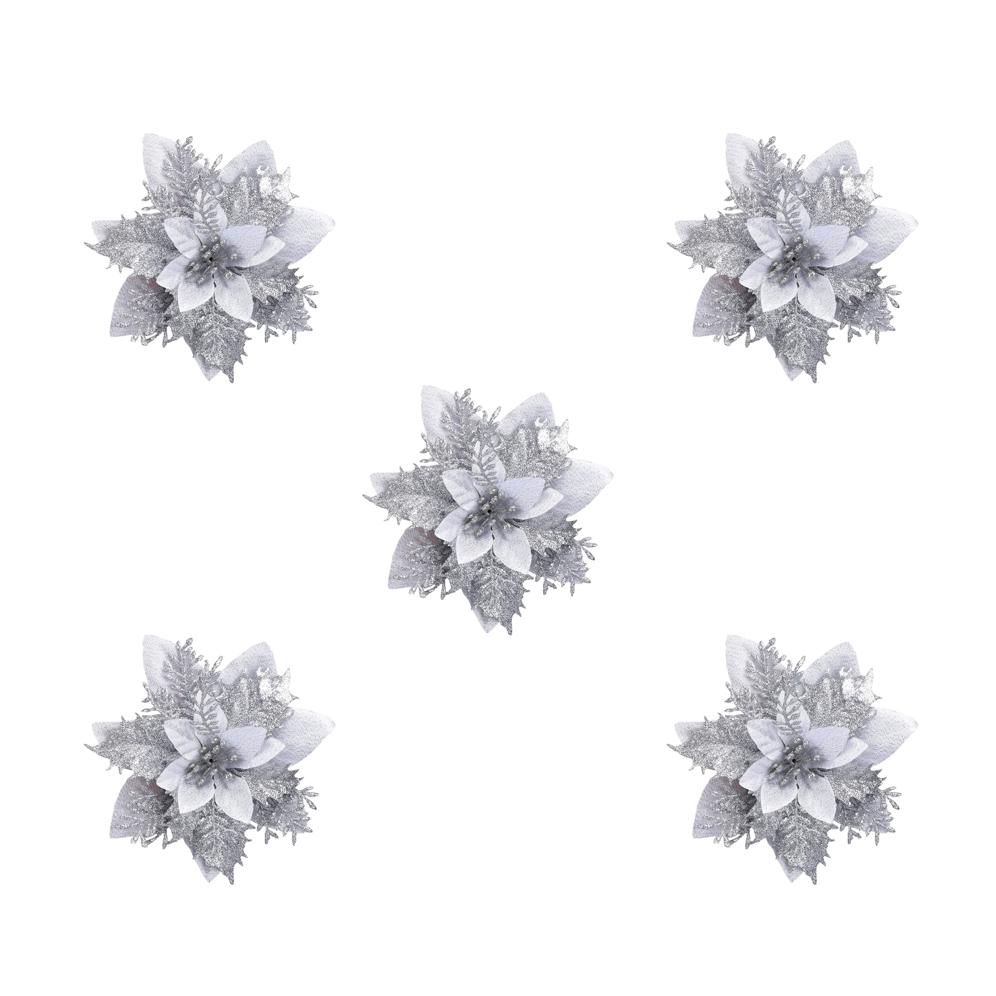 Julblomma Silver 25cm main image 0