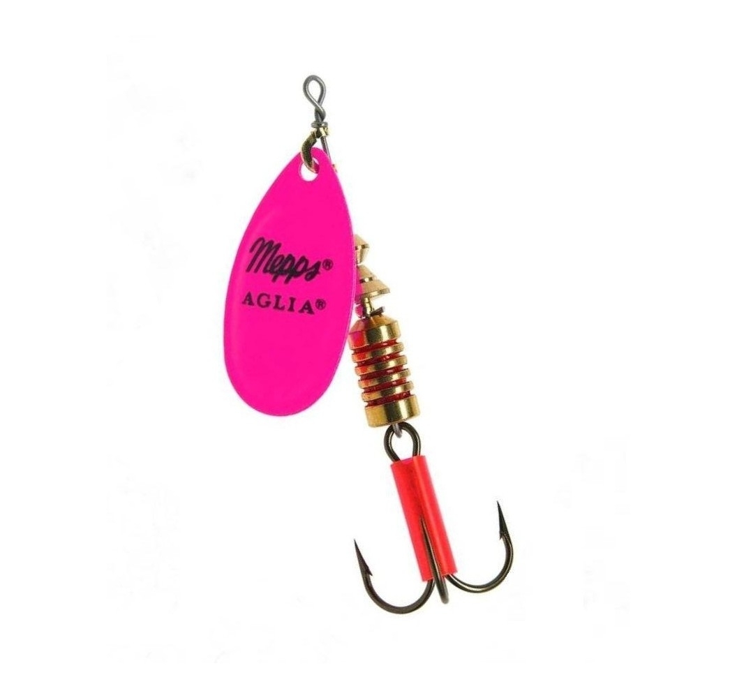Leurre Spinner Mepps Aglia Fluorescent Taille 2 - 4.5 G - Orange - Pour Pêche Eau Douce Et Salée
