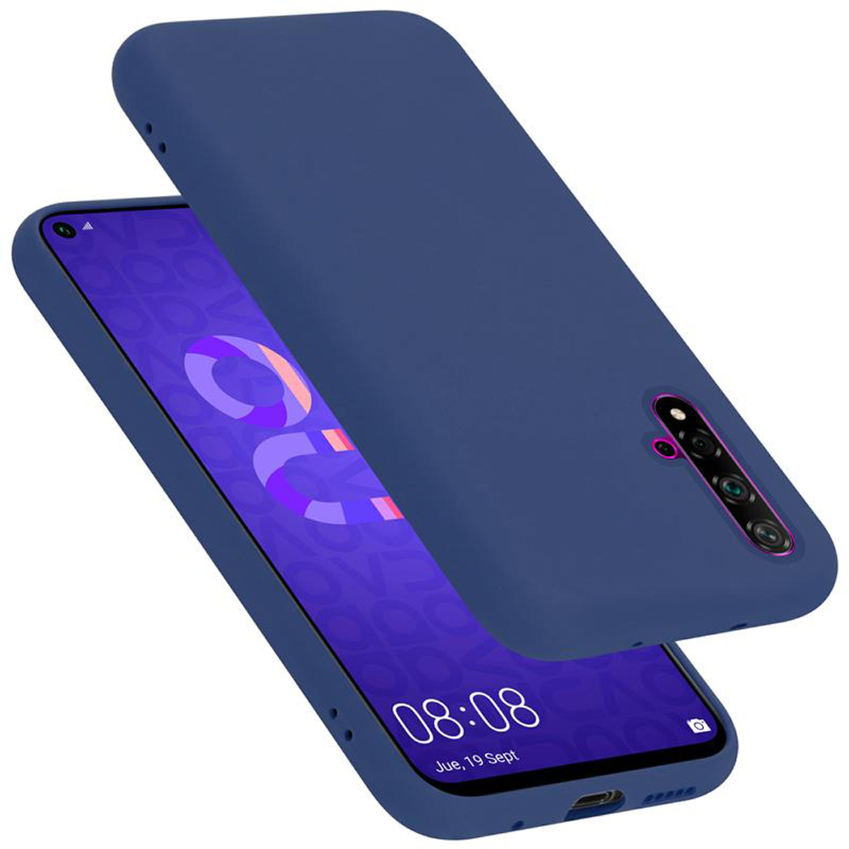BaiFu Custodia A Portafoglio Con RFID Per Huawei Nova 5T / Honor 20S (Pelle PU, Cavalletto, Slot Carte)