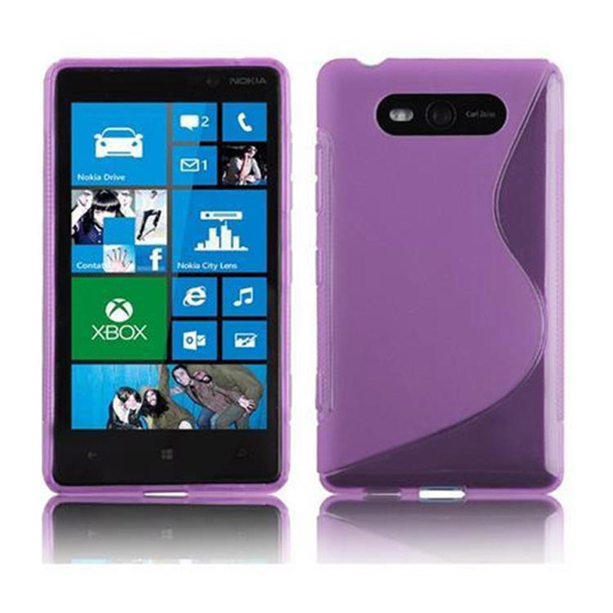 Custodia A Libro Portafoglio Cadorabo Per Nokia Lumia 820, In Similpelle Strutturata Lilla Bordeaux, Con Slot Per Carte E Supporto