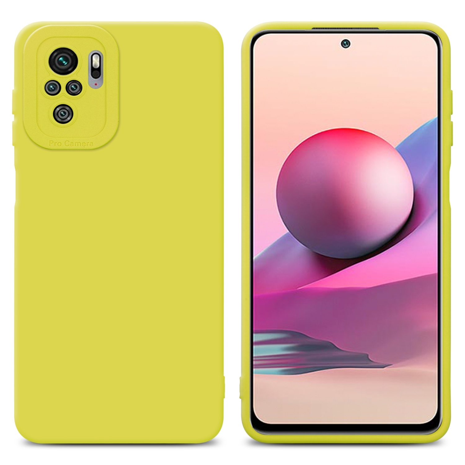 Cover Per Xiaomi Redmi Note 10 / Note 10S + 2 Vetri Temperati - Custodia Trasparente TPU Con Angoli Rinforzati (Blu/Rosa)
