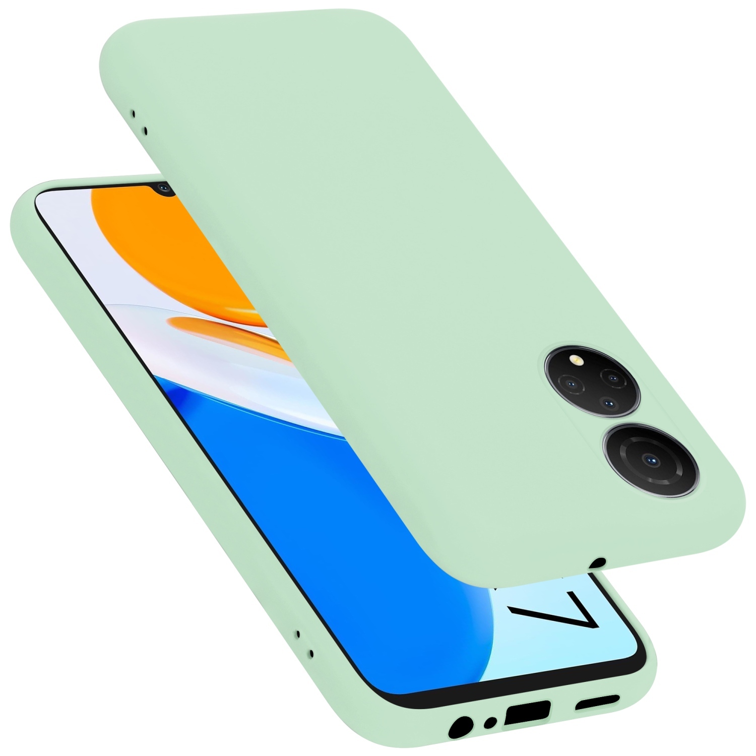 MAOGE Cover Per Honor X7, Custodia Antiurto Con Airbag Angolari, Morbido Silicone E TPU, Design Smerigliato Antigiallo, Colore Viola Chiaro