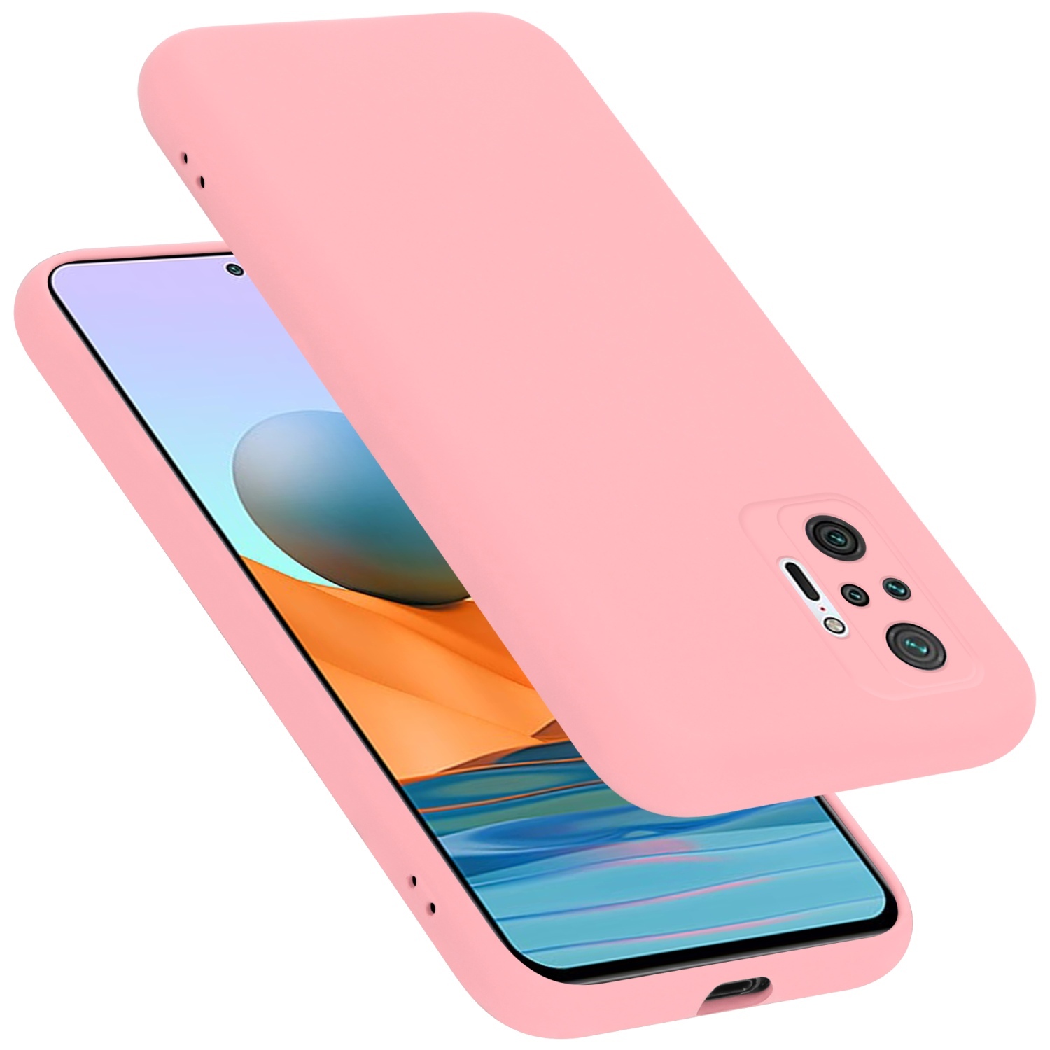 BRAND SET Custodia per Xiaomi Redmi Note 10 4G Cover Rigida Ultra Sottile in PC Anti-Scratch Antiurto Bumper Case Protettiva per Xiaomi Redmi Note 10 4G-Rosso Nero