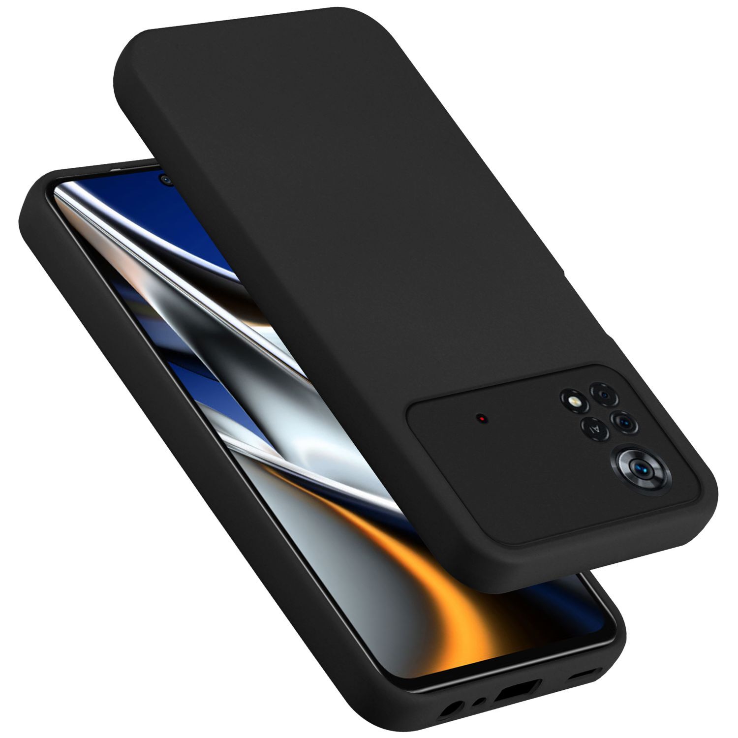 Coque Avec Anneau Aimanté Pour Xiaomi Poco X4 Pro 5G - Protection Anti-choc - Noir