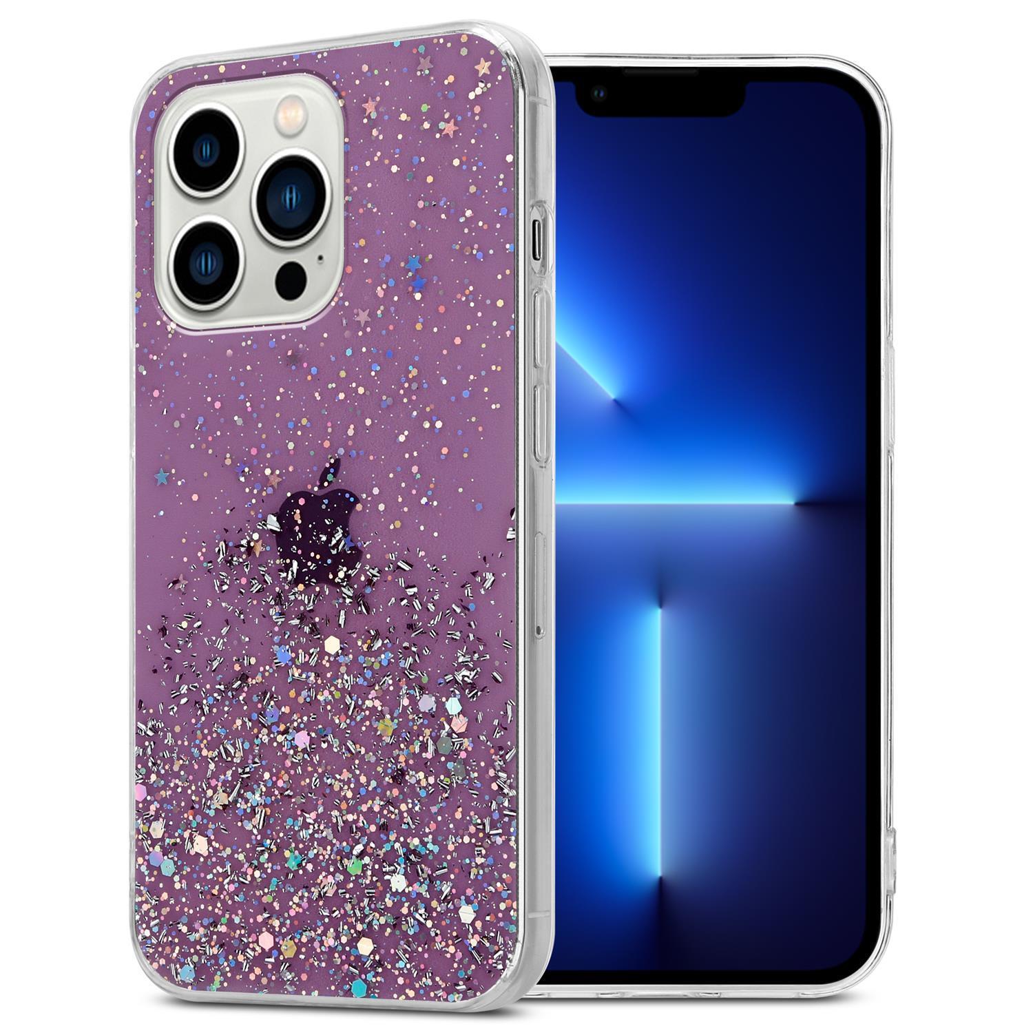 Apple iPhone 13 Pro Silikon Glitter Case mit Flexibel