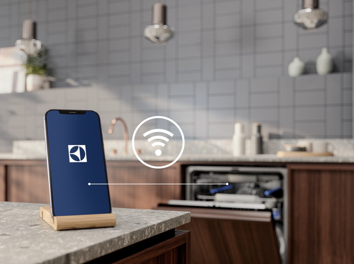 QuickSelect med WiFi: Tilkoblet oppvaskmaskinkontroll via mobilen.