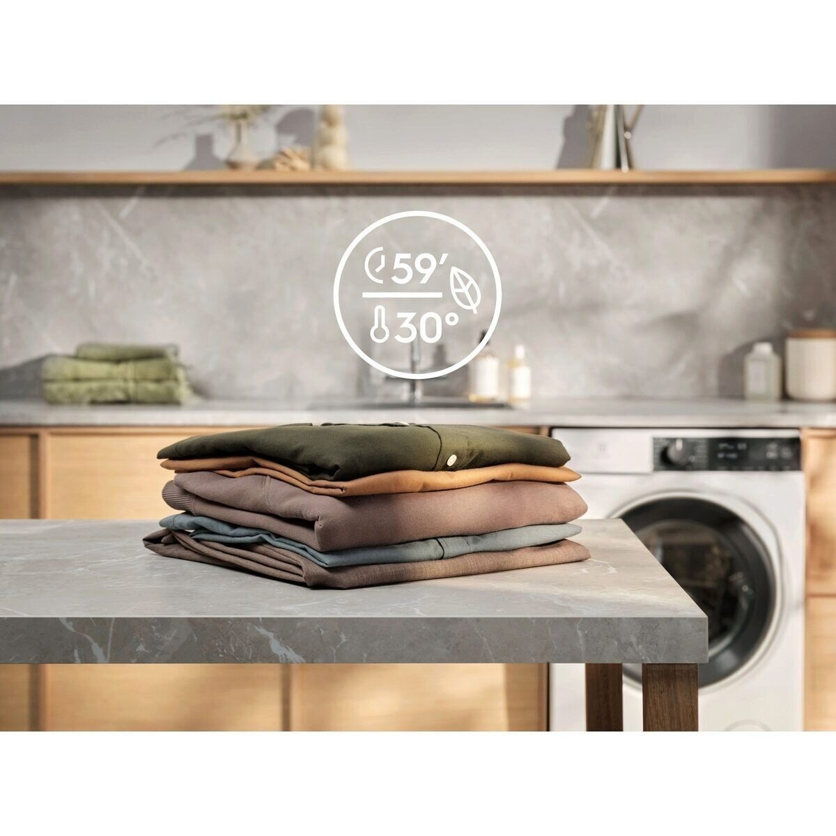 QuickCare 59 min for rask, effektiv vasking av blandet klesvask