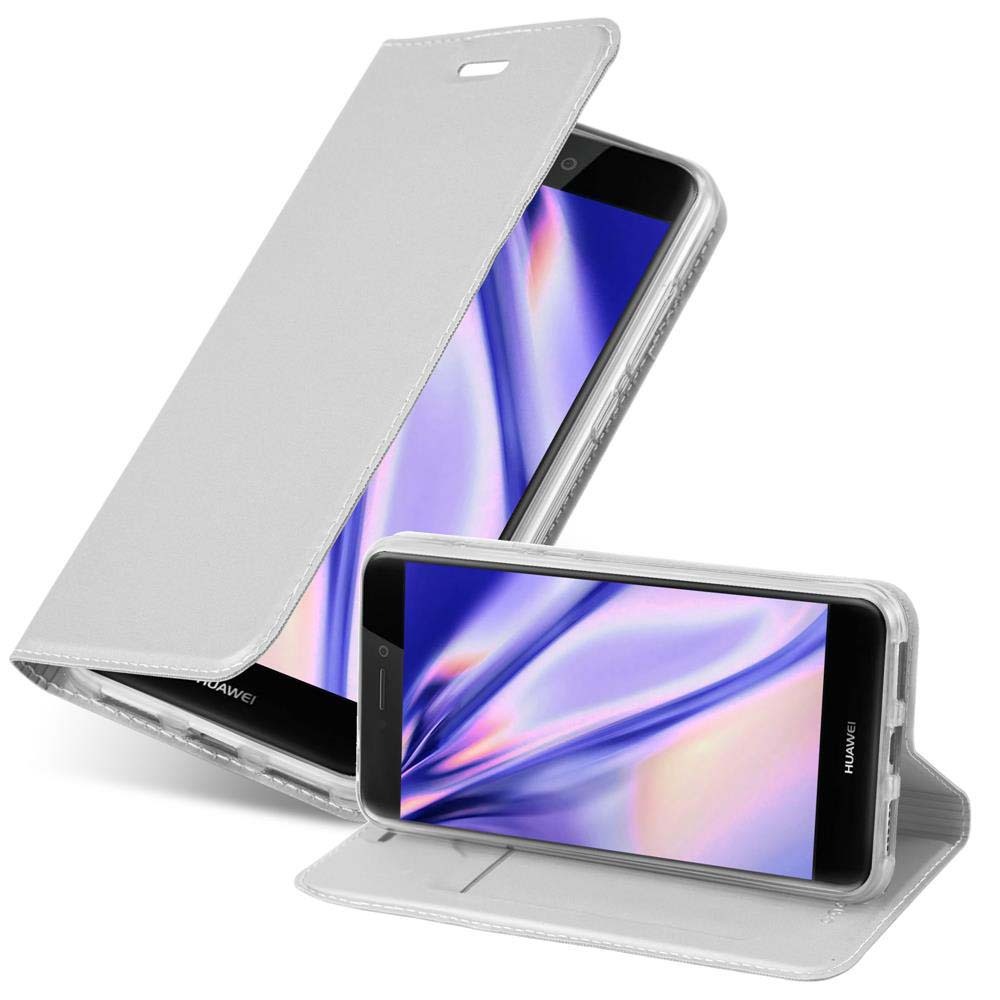 Cover Flip Per Huawei P8 Lite 2017/P9 Lite 2017 - Custodia In Pelle PU A Portafoglio Con Slot E Supporto, Nero - 3