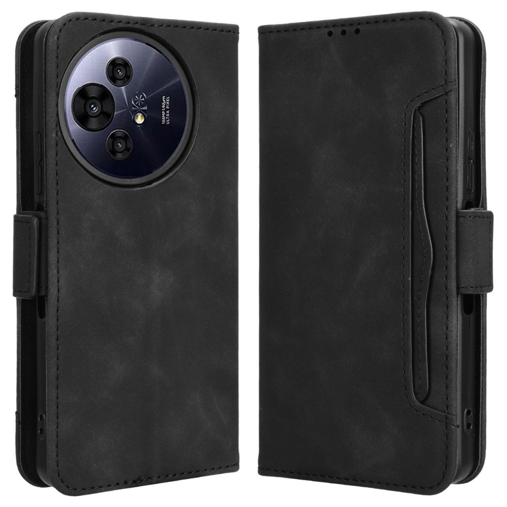MEMELOKA Cover Per TCL 50 PRO NXTPAPER 5G E 50 NXTPAPER 5G – Custodia A Libro Portafoglio Con Supporto, 3 Slot E Chiusura Magnetica - Nero - 4