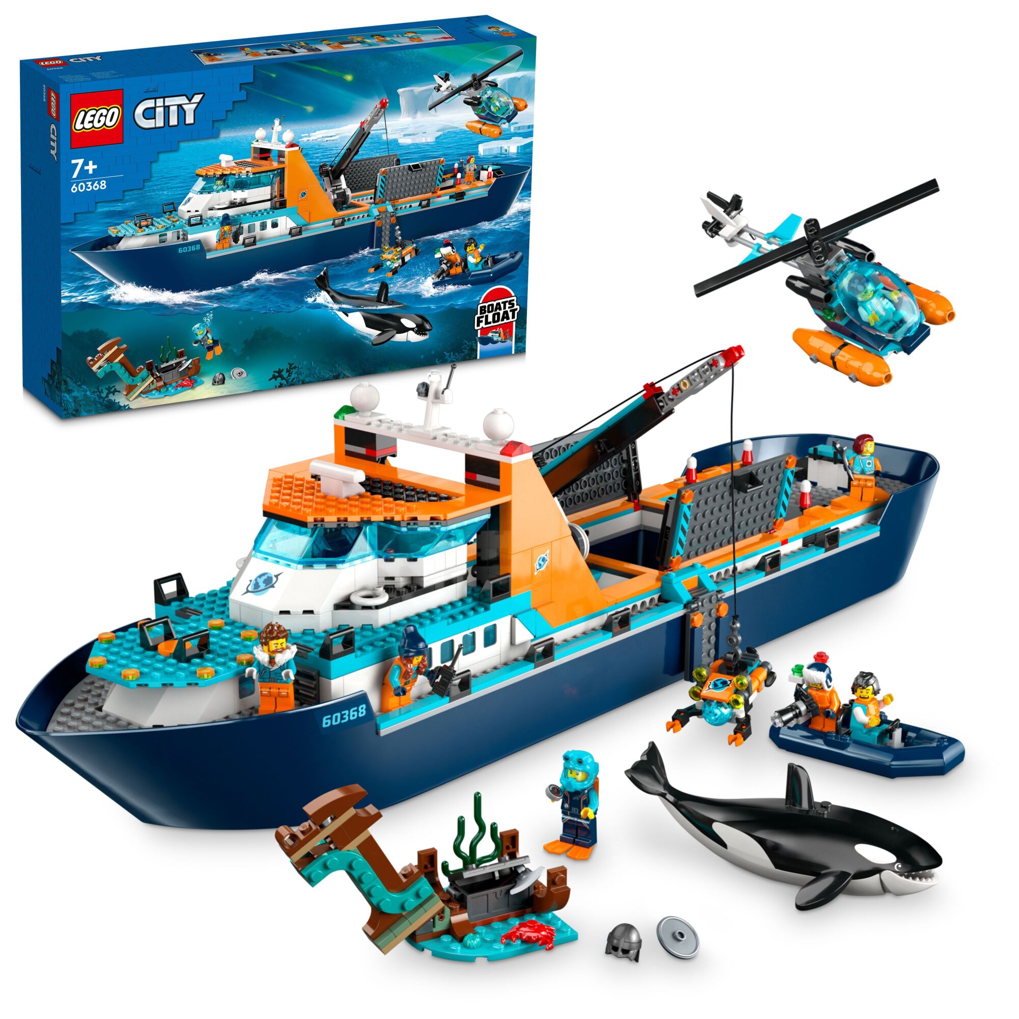 LEGO City Polarutforskere med skip 60368 - Elkjøp | Elkjøp