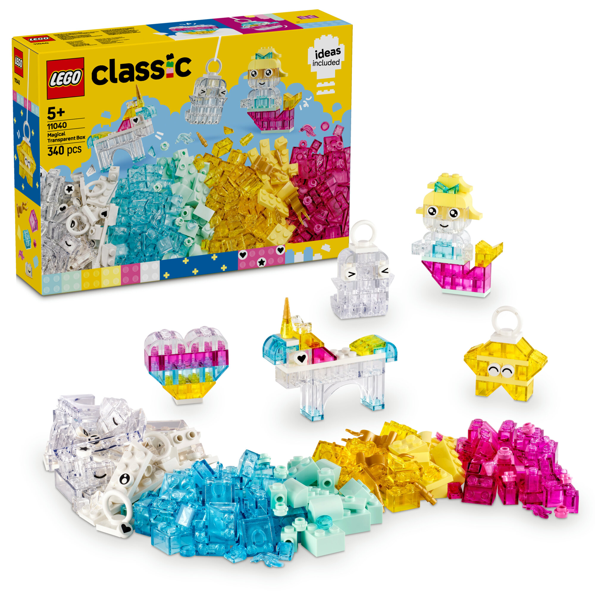 LEGO Classic Magiske gennemsigtige klodser 11040 | Elgiganten | Elgiganten