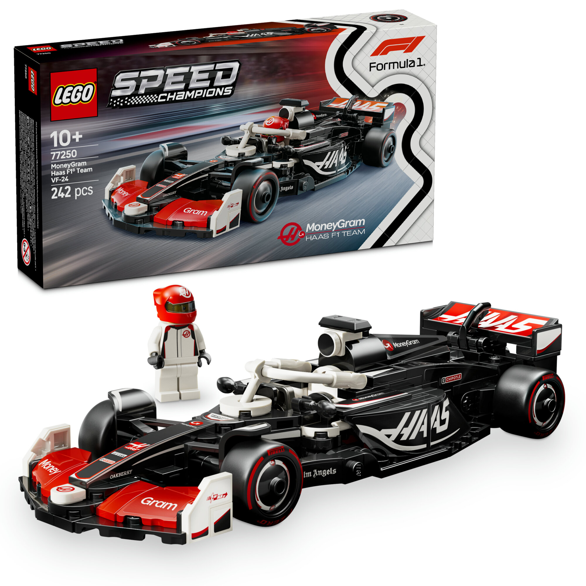 LEGO Speed Champions MoneyGram Haas F1 Team VF-24 racerbil 77250 ...