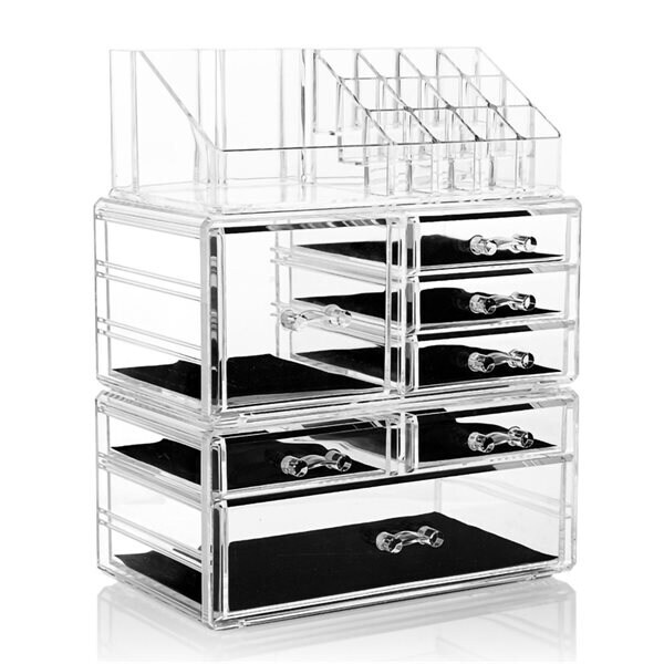 360° Dreh-Make-up-Organizer – 6 Einstellbare Schichten, Große Kapazität, Aus Acryl, Für Kosmetik & Accessoires