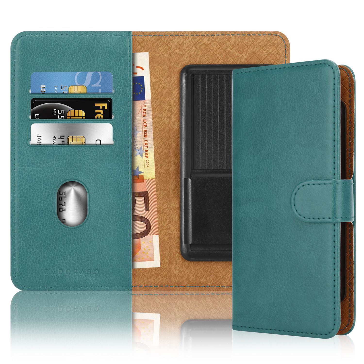 WBWONE Leather Folio Cover per OnePlus Nord CE 4 Lite/Nord CE4 Lite, Custodia in Pelle PU Magnetica Libro Flip Portafoglio con [Funzione Stand]. Rosso