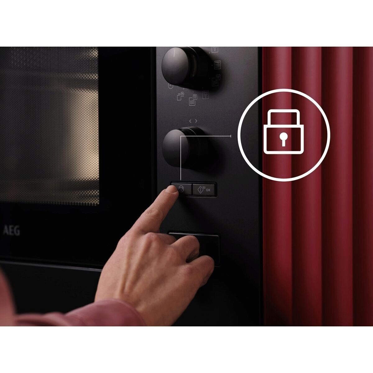 Child lock button to prevent accidental operation